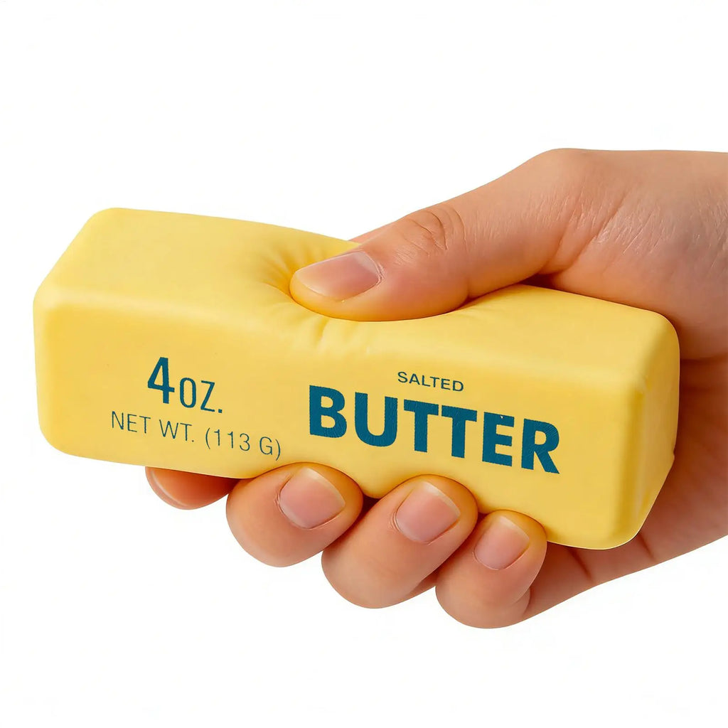 1pc Fidget Squeeze Toy Realistic Butter Stretchy Dough 13x3.8x3.8cm Slow Rebound Soft Stress Squeeze Toy for Kids Adults Student Qme