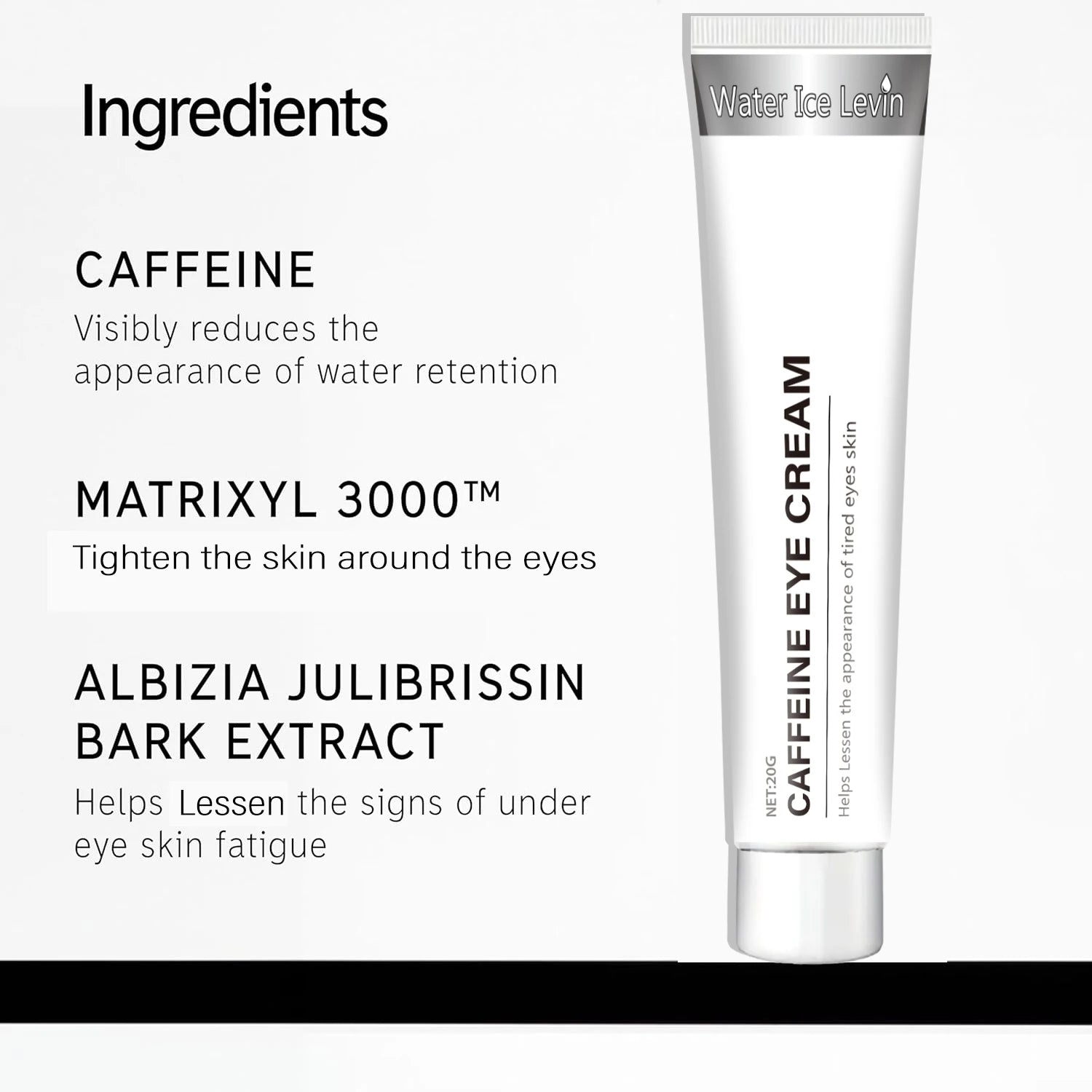 Caffeine Eye Cream Helps Reduce Fatigue and Improve the Appearance of Tired Eyes and Skin Qme