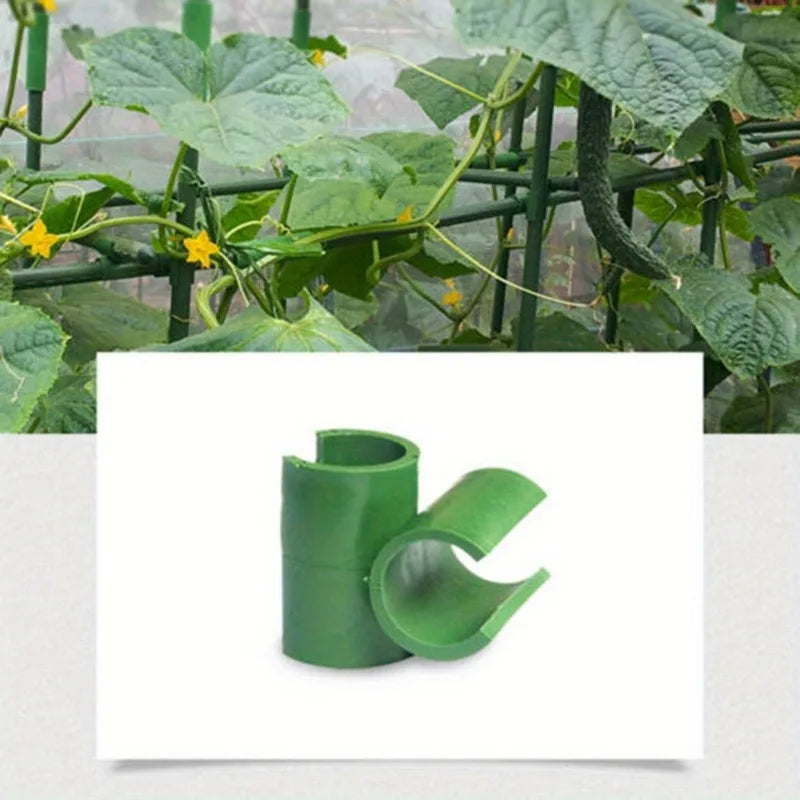 50pcs plant support grid connector Fixed cross clamp clamp for plant grafting garden frame rod connector Qme