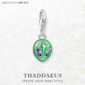 Alien Head Dangle Charm Pendant Europe Style Fine Jewelry Women Men Trendy Gift In 925 Sterling Silver Qme Lobster Clasp