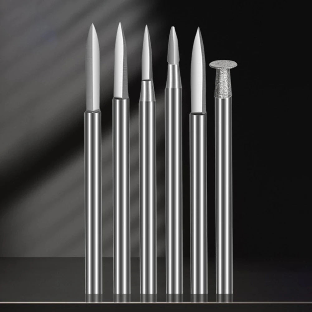 6Pc/set Wood Carving Drill Bits For Rotary Tool Engraving Crafts Grinding Tool 3mm Sculpting Tool Wood Carving Drill Bit Qme