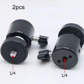 Mini Metal Ball Head Tripod Mount Adapter, 1/4 Inch Screw Swivel Ballhead for DSLR Camera Ring Light Phone Live Streaming Stand Qme 2pcs