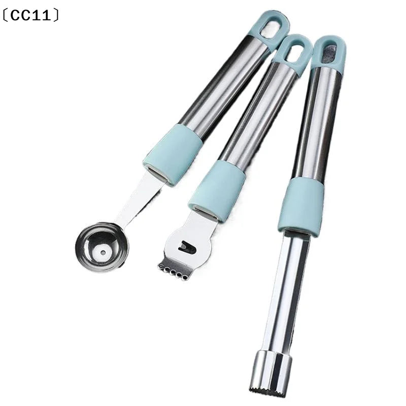 Stainless Steel Fruit Pitter Tool Non Slip Silicone Handle Rust Proof Qme