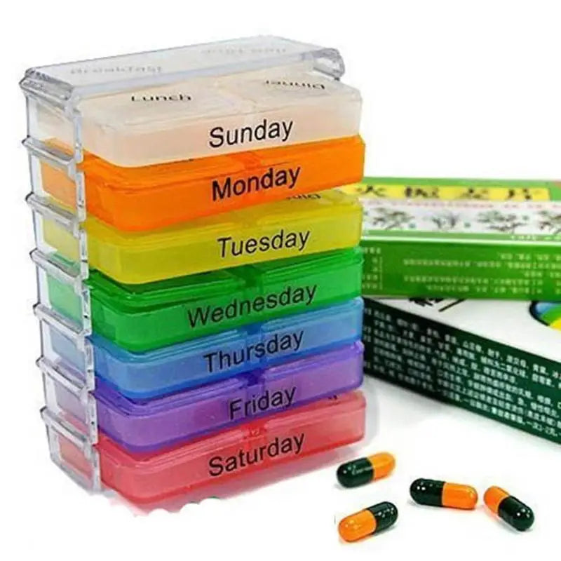 28Grid Portable Small Medicine Box 7-day Medication Packaging Qme