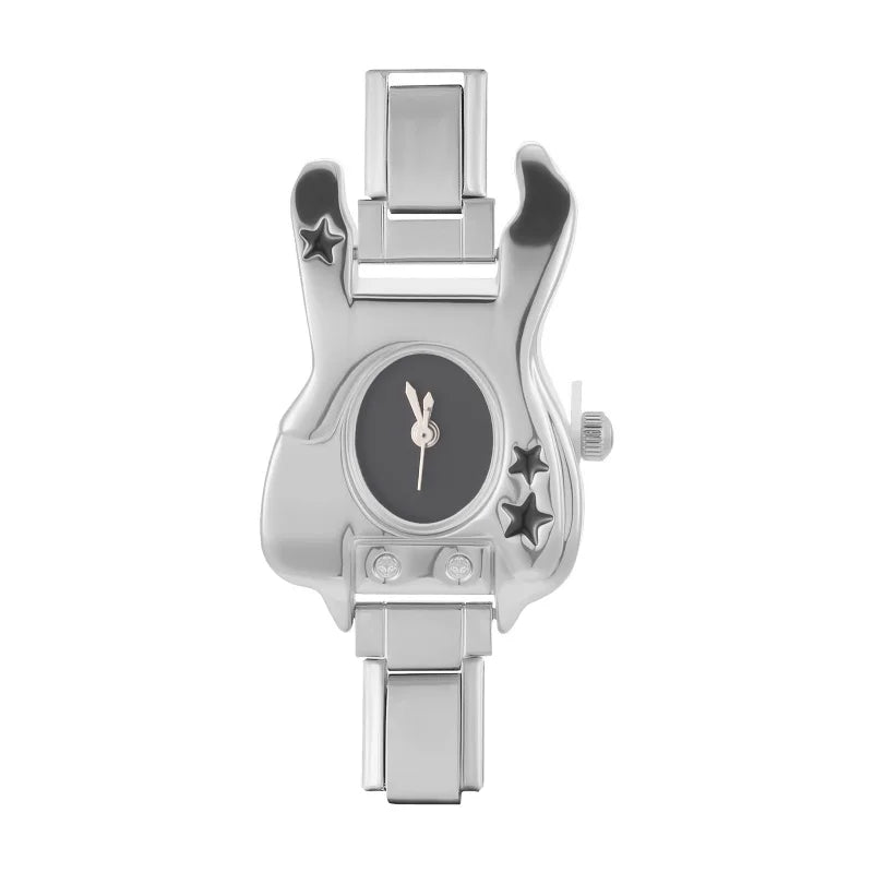 Wholesale Guitar Shape Stainless Steel Men's Women Watch Bracelet Fit