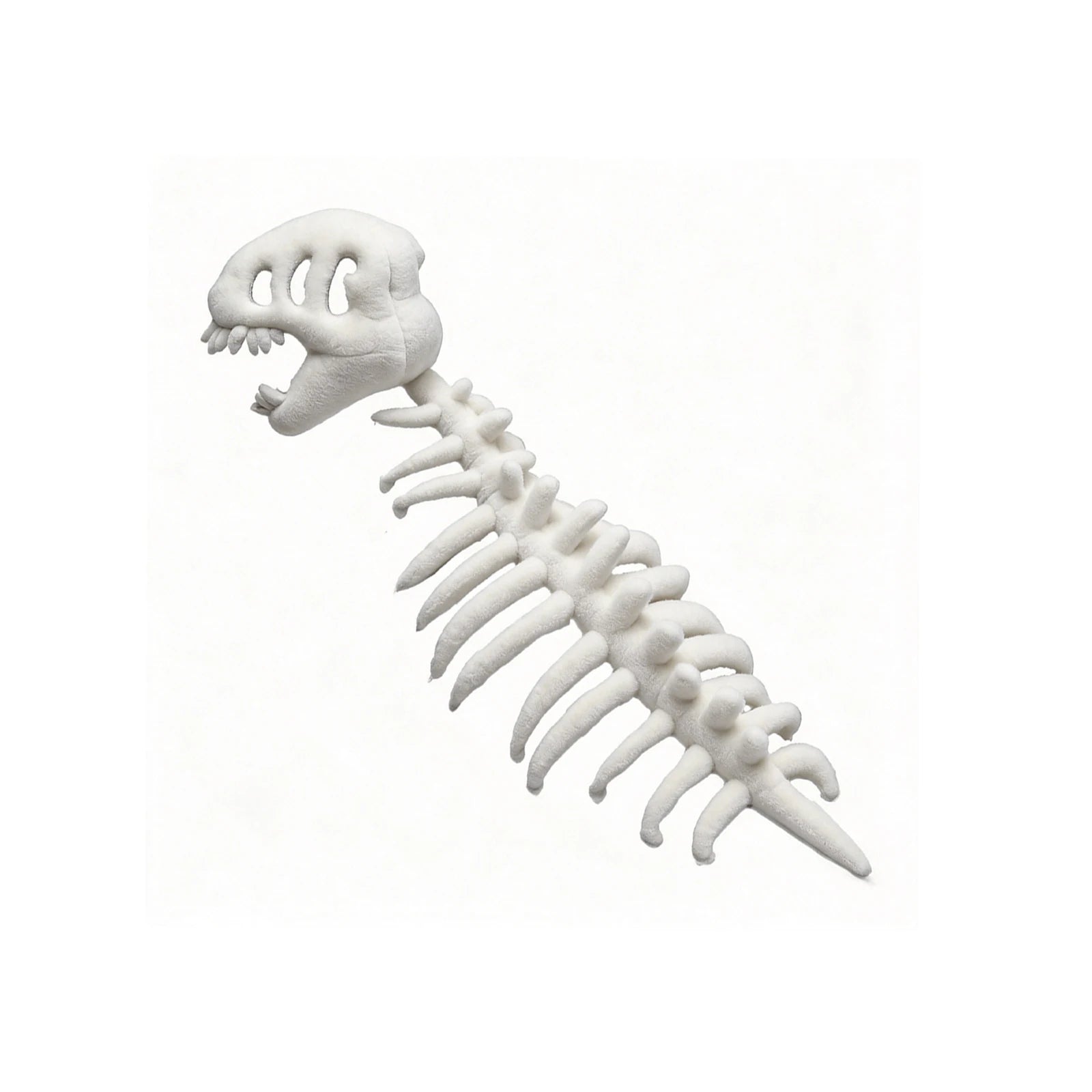 2026 New Soft Dinosaur Skeleton Costume Headpiece Children Adult Party Props Cosplay Wearable Cute Dinosaur Suit Christmas Gift Qme White 80cm
