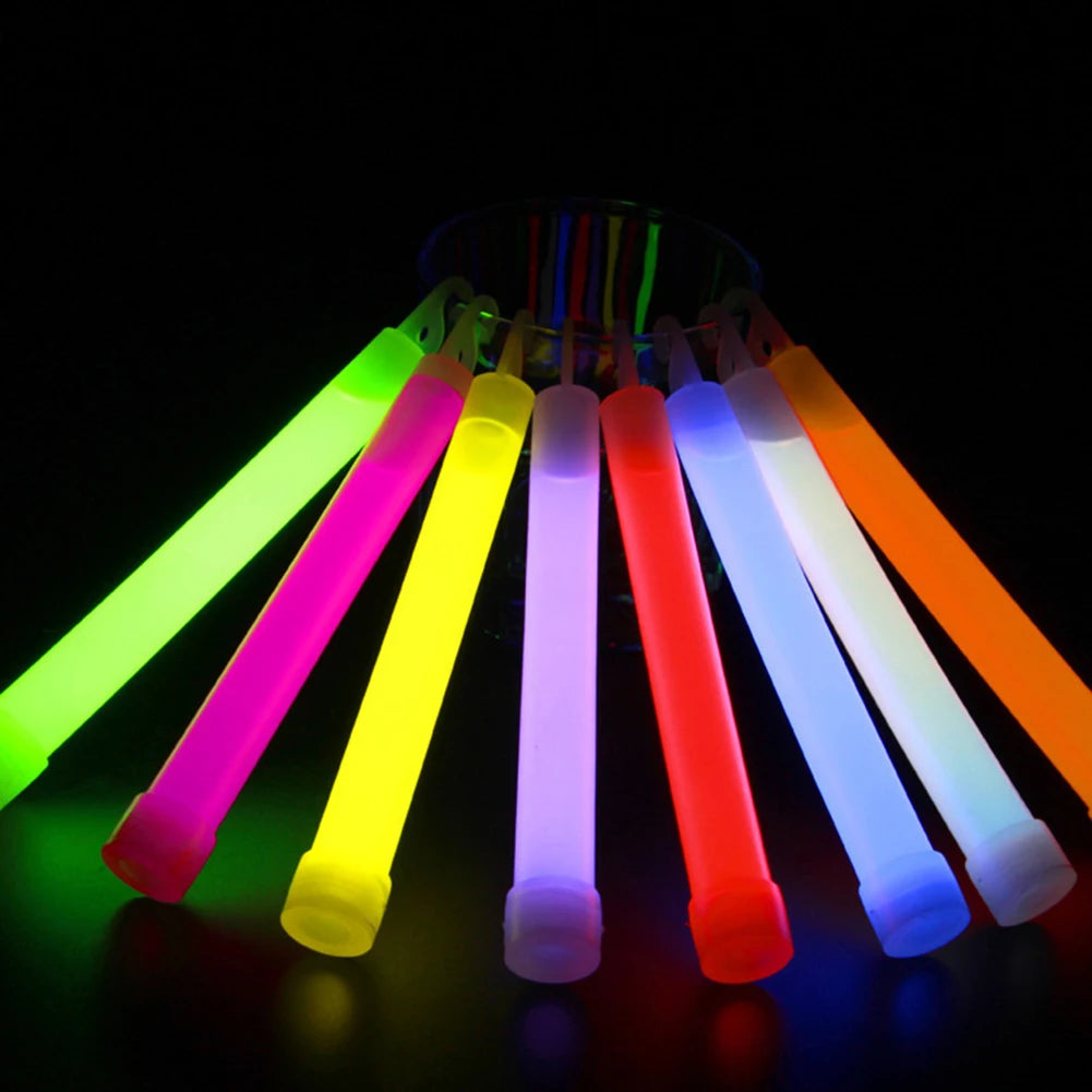 10pcs Outdoor Emergency Glow Sticks Waterproof Hiking Camping Equipment 6 Inch Concert Party Light Stick with Hook Qme