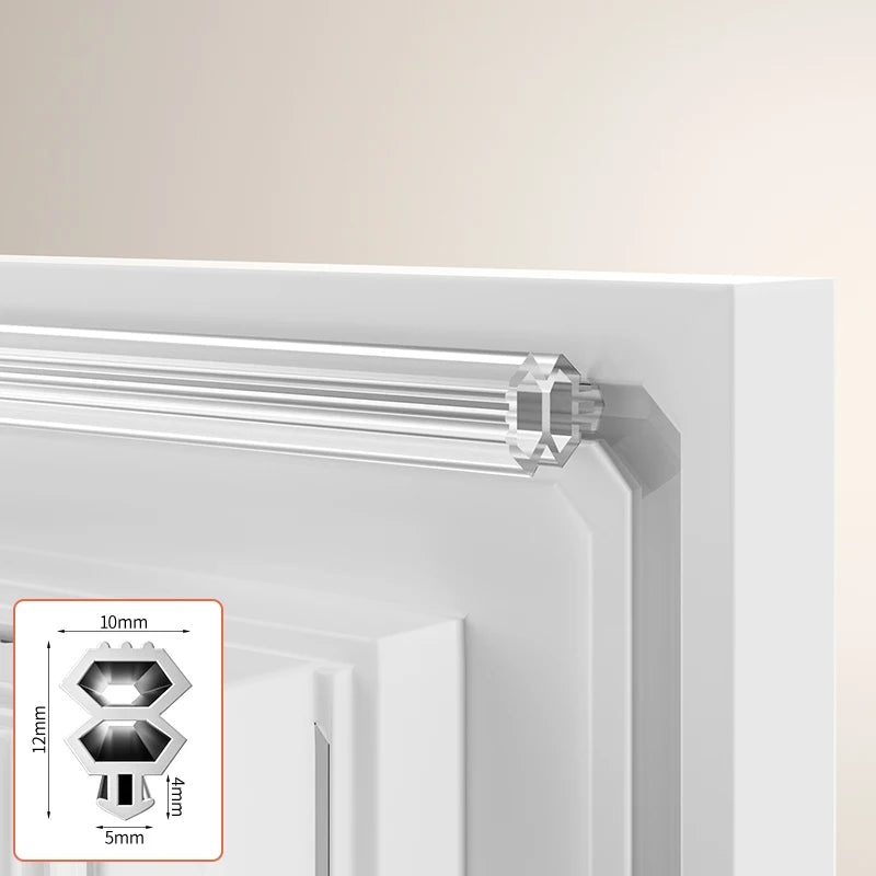 1-4Pcs 4M Plastic Steel Window Seal Strip Card Slot Type Flexible Bilateral Multi-layer Windproof Dustproof Strip for Window Gap Qme Transparent 4pcs