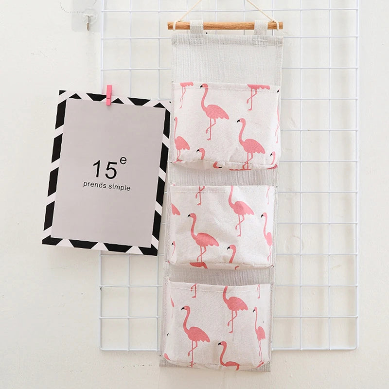 Wall Hanging Storage Home Three-pocket Bag Dormitory Qme