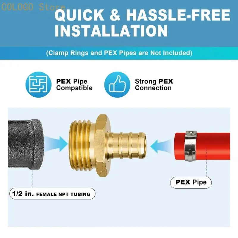 Threaded Brass Hose Fitting 3 4 Male Thread 2 Adapter Irrigation Qme