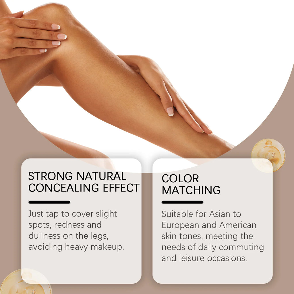 Waterproof Leg Makeup Concealer Cover Varicose Veins Growth Mark Scar Deepen Skin Color Natural Fake Tan Liquid Foundation Cream Qme