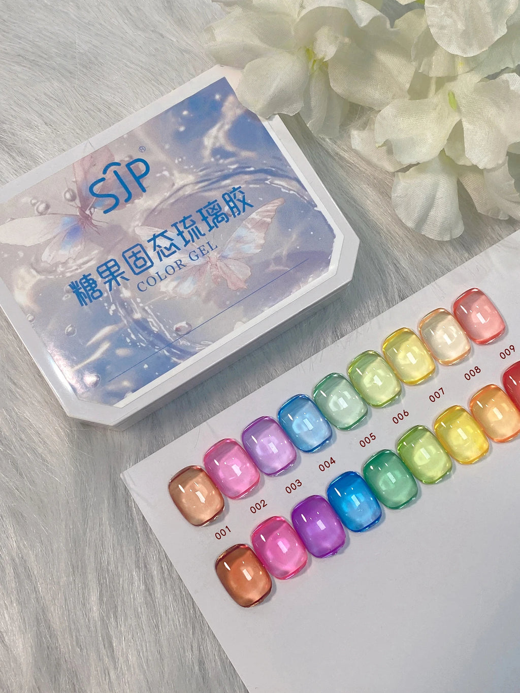 9 Colors Gloss Jelly Glass Gel Nail Polish Translucent Painting Qme