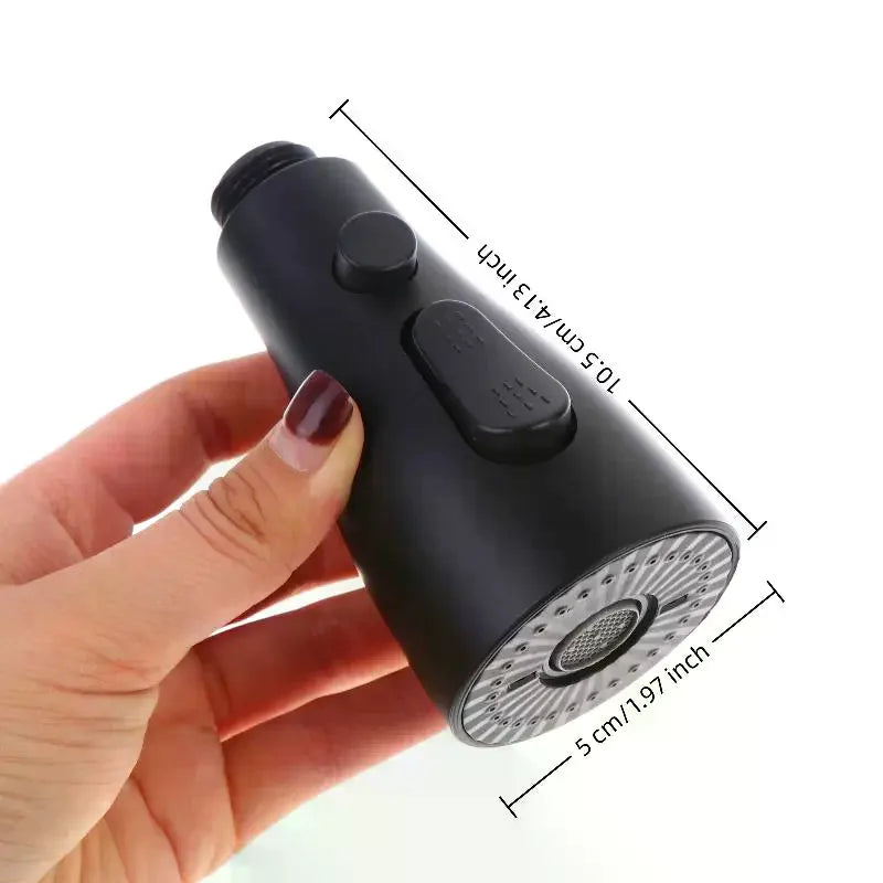 Kitchen Pull Out Faucet Sprayer Nozzle 3 Modes ABS Water Saving Bathroom Basin Sink Shower Spray Head For 1/2" Connection Qme