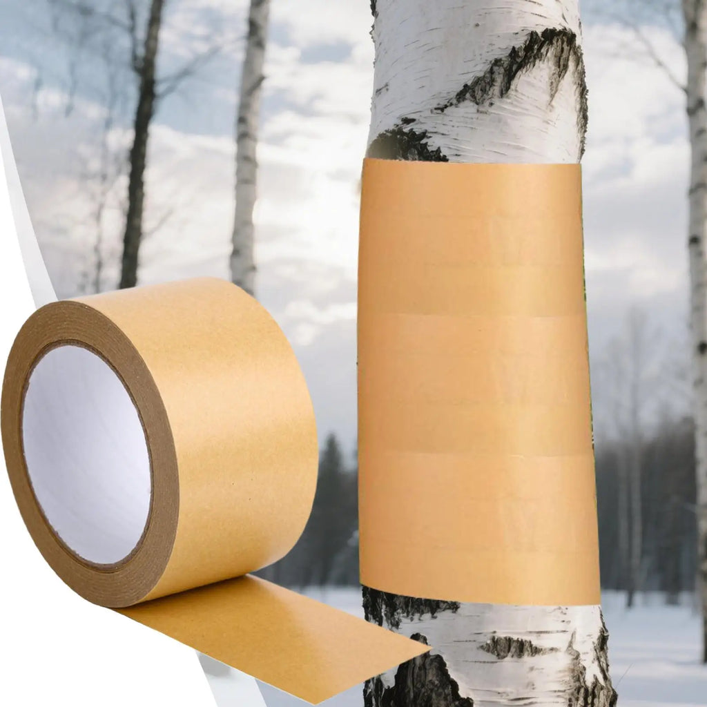 Fruit Tree Protection Tape 164 Ft x 2 Inch Cicada Tree Wrap Protection Tape Sticky Barrier Bark Shield Plant Protector for tree Qme