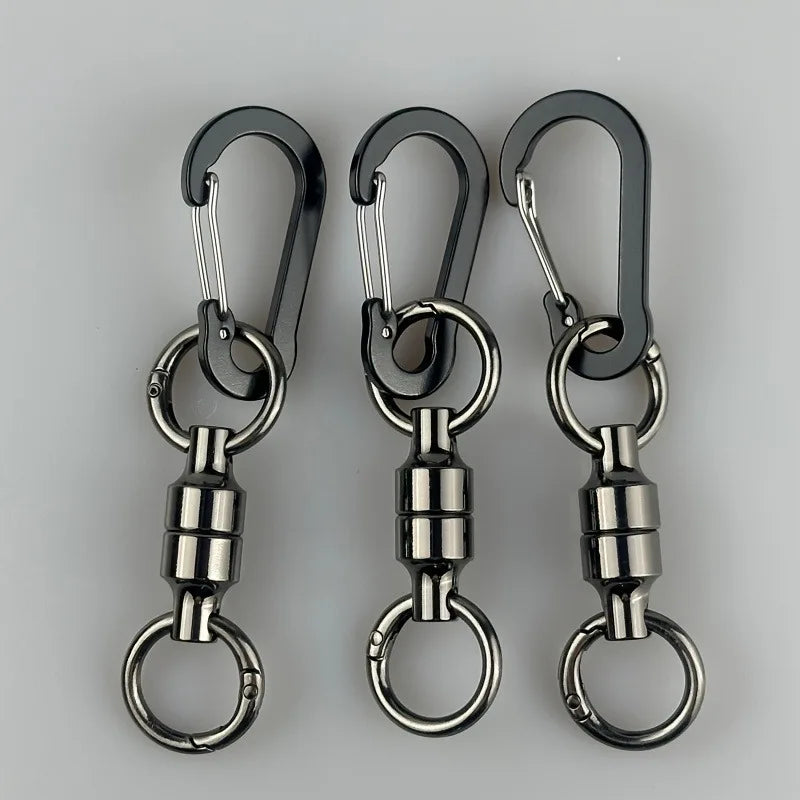 Magnetic Quick Release Carabiner Keychain Swivel Rotatable Magnetic Snap Hook Anti-lost Key Holder Outdoor Backpack Clip Qme