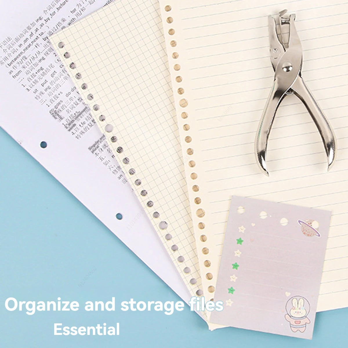 3/6mm Single Hole Punch 8 Sheet Capacity Diameter Hole Puncher Hand Paper Scrapbooking Punches for Home Office School Supplies Qme
