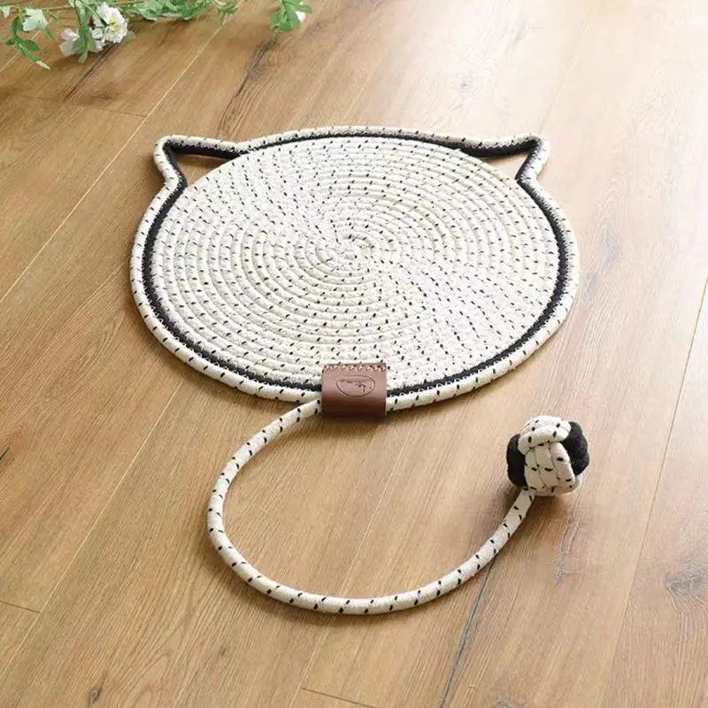 Cat Scratching Board Pet Supplies Indoor Round Shape Scratcher Mat Qme A5