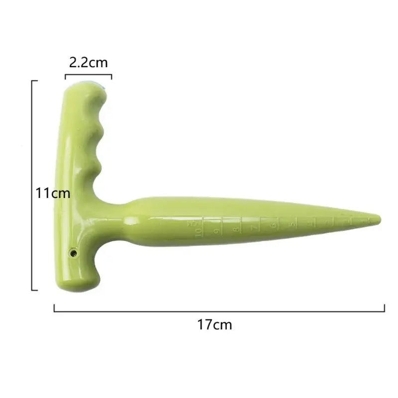 Handheld Clear Scale Garden Hole Puncher Lightweight Digging Planting Qme B