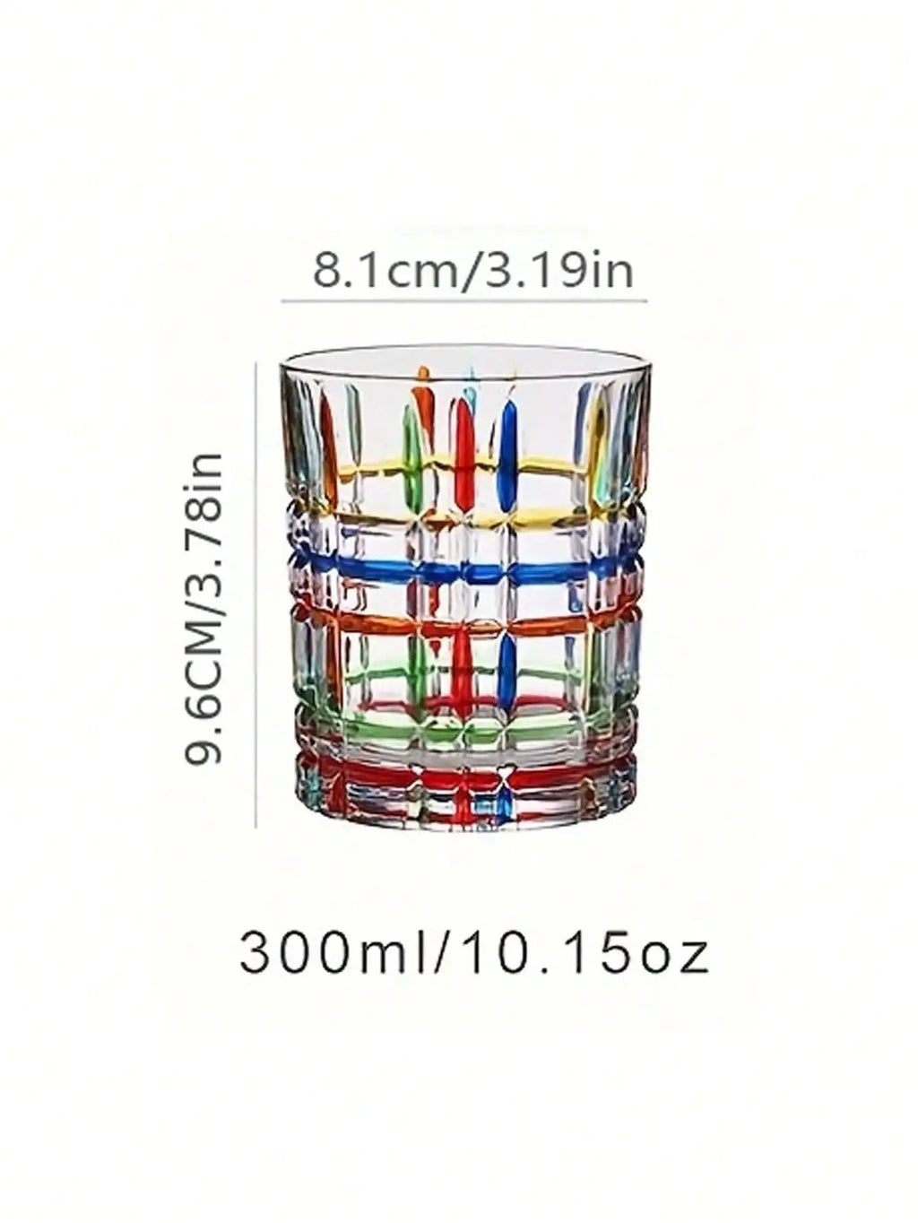Hand-painted Colored Glass Coffee Cup Creative Design Whiskey Juice Qme