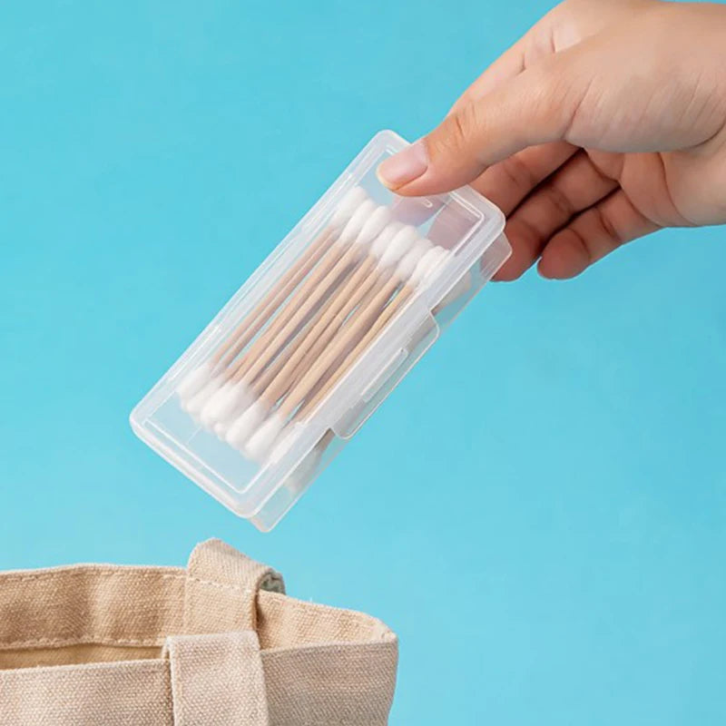 Portable Travel Medicine Box Cotton Swab Holder Case Detal Floss Jewelry Box Qme
