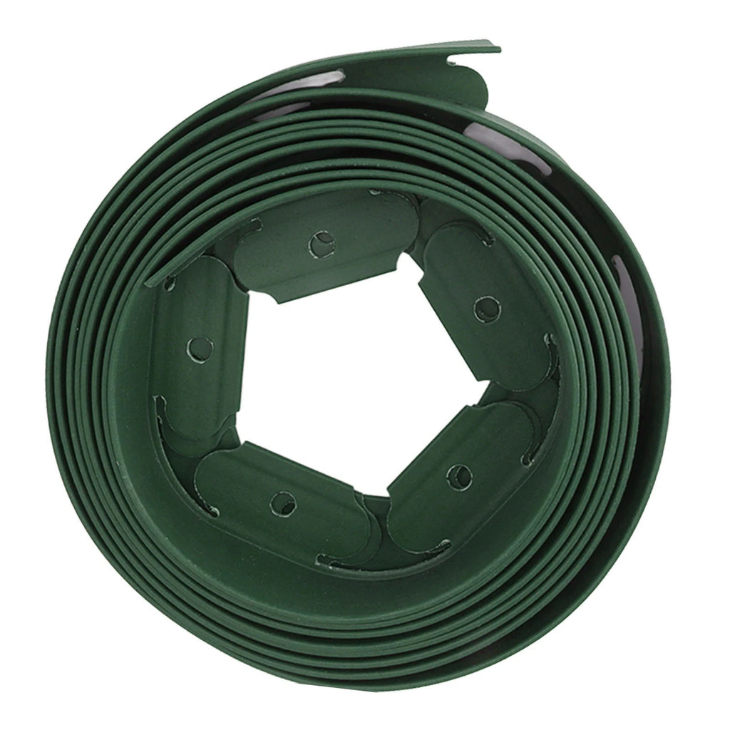 Landscape Edging Kit PE Lawn Edging Border with 15 Spikes Flexible Garden Border for Flower Beds Lawn Landscaping Qme