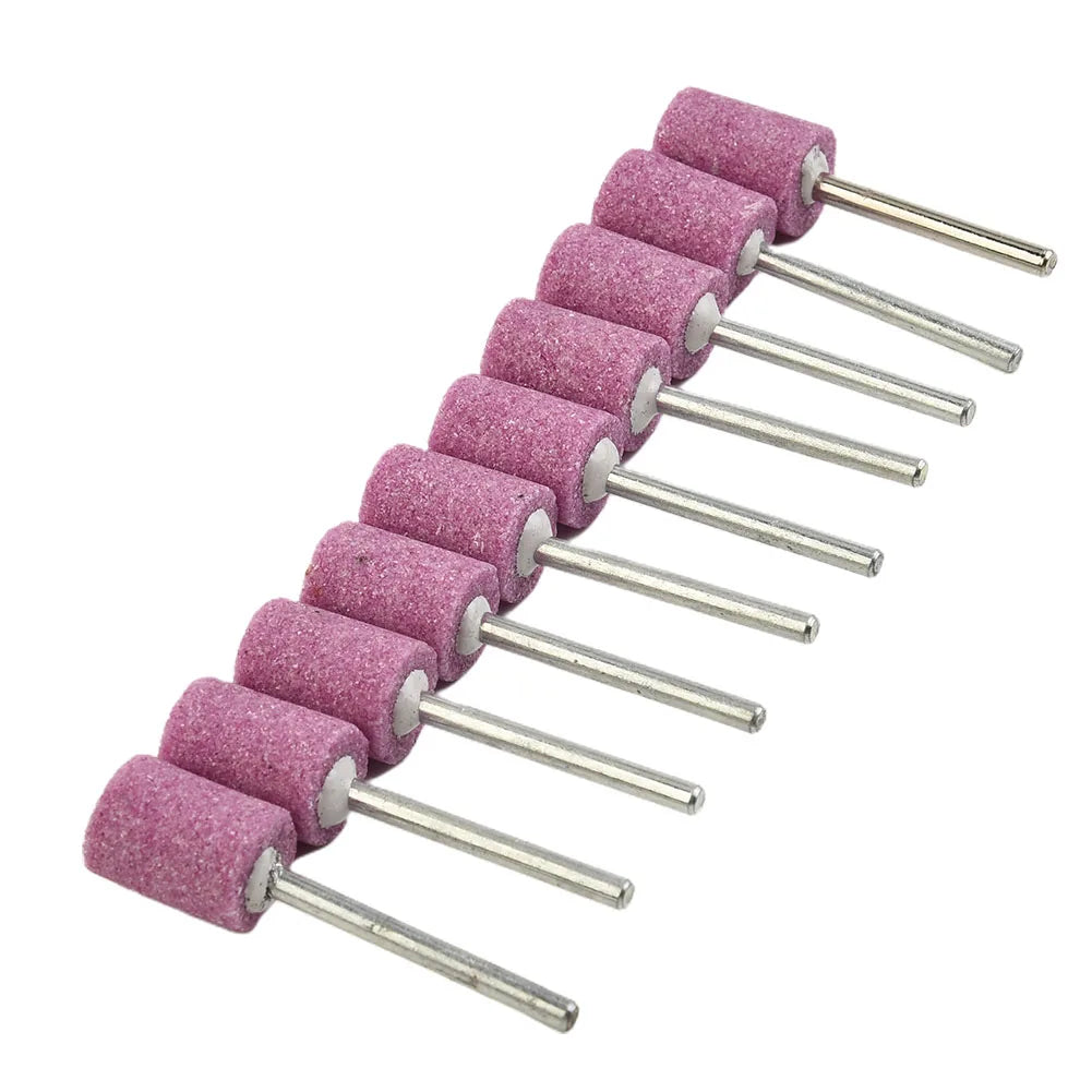10Pcs Mounted Grinding Stone Head Set 12mm Abrasive Polishing Wheel Bits Shank For Dremel Grinder Drill Power Tool Accessory Qme