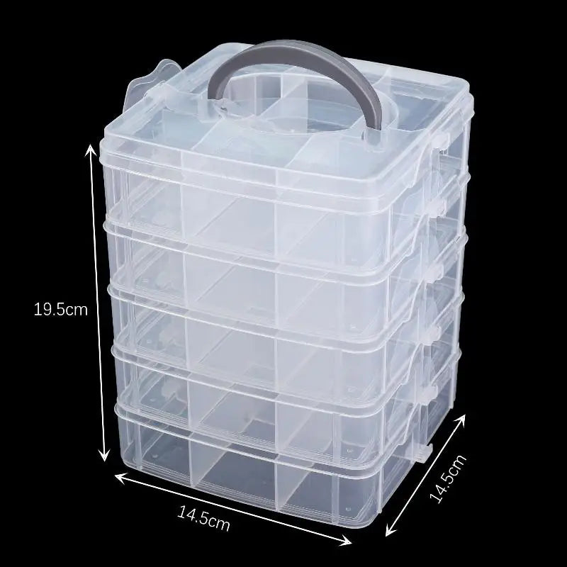 Transparent Minimalist Toy Storage Box Dustproof Moisture-proof Qme 5 layers