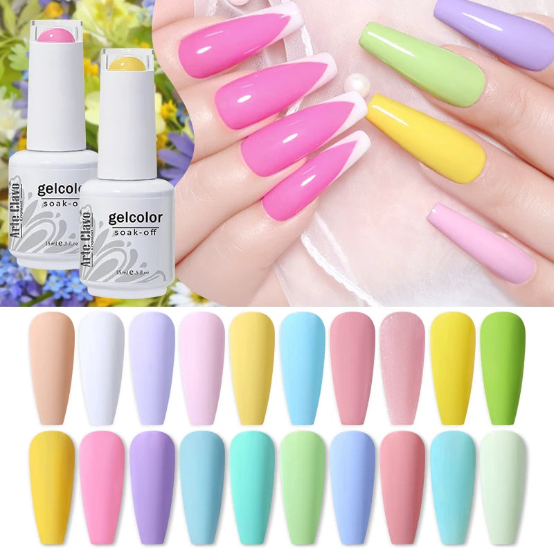 Arte Clavo Transparent Nude Pink Jelly Gel Nail Polish Semi Permanent Qme