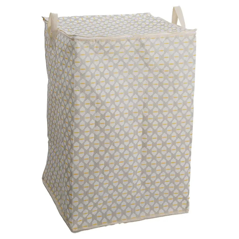 Non-woven Quilt Storage Bag With Lids Zipper Foldable Clothes Quilt Bins Container Large Capacity Dust-proof Bag Organize Qme 220L