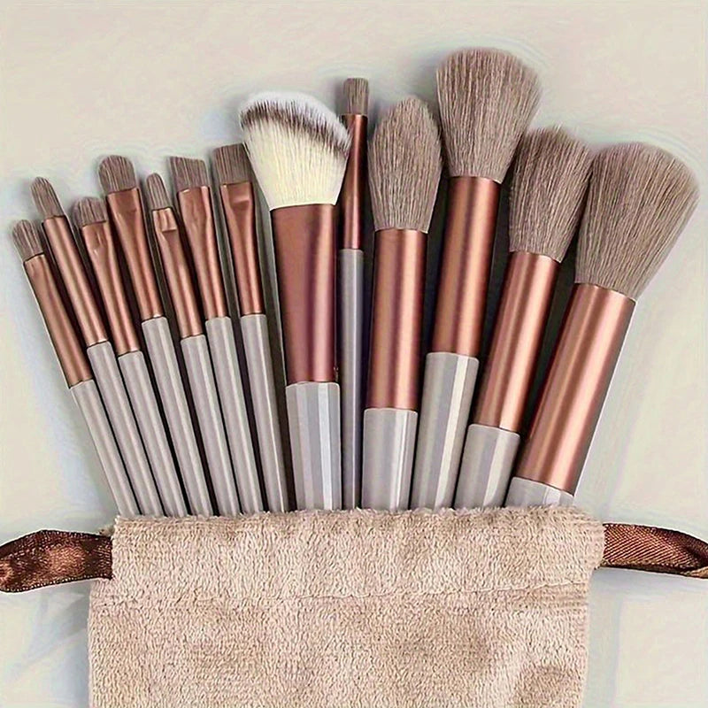 8 Fluffy Professional Makeup Brush Kabuki Eyeshadow Foundation Powder Qme