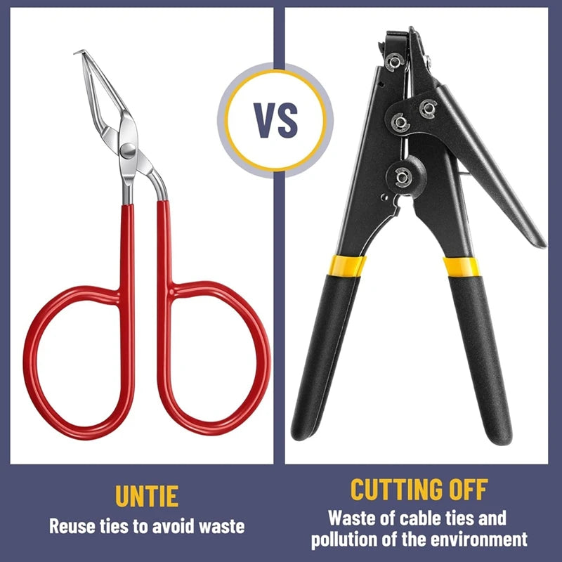 ABDJ-Cable Tie Opener Zip Tie Cable Tie Remover Tool Stainless Steel Zip Tie Cutter Tool With Silicone Handle Qme