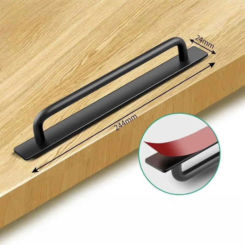 Drawer Handle Aluminum Self Adhesive Handles Easy Installation Doors Windows No Drilling Window Door Handle Modern Minimalist Qme A3