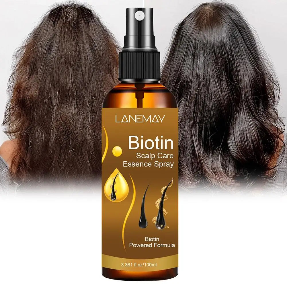 Biotin Scalp Care Essence Spray 100ml, Serum For Hair Loss, Nourishing Scalp Treatment For Thinning Hair Qme