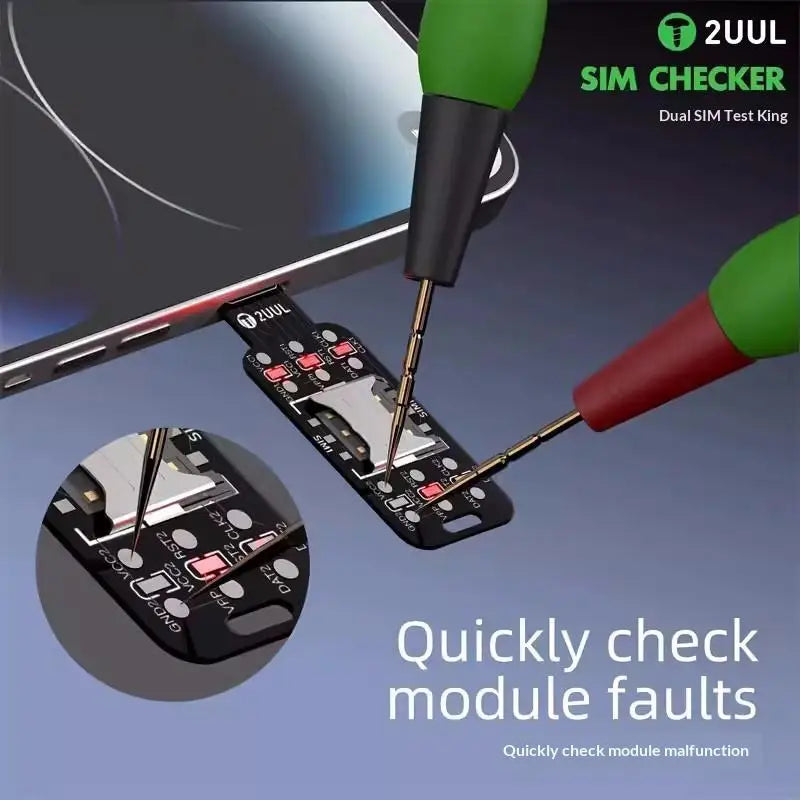 2UUL Dual SIM Card Tester LED Indicator Fast Detection Device Phone Qme Default Title