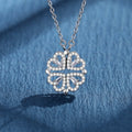 New Pendant Necklace Ladies Clover Necklace Heart Shaped Clover Necklace Lucky 4 In 1 Love Pendant Jewelry Gift Qme Imitation Rhodium Plated 45cm