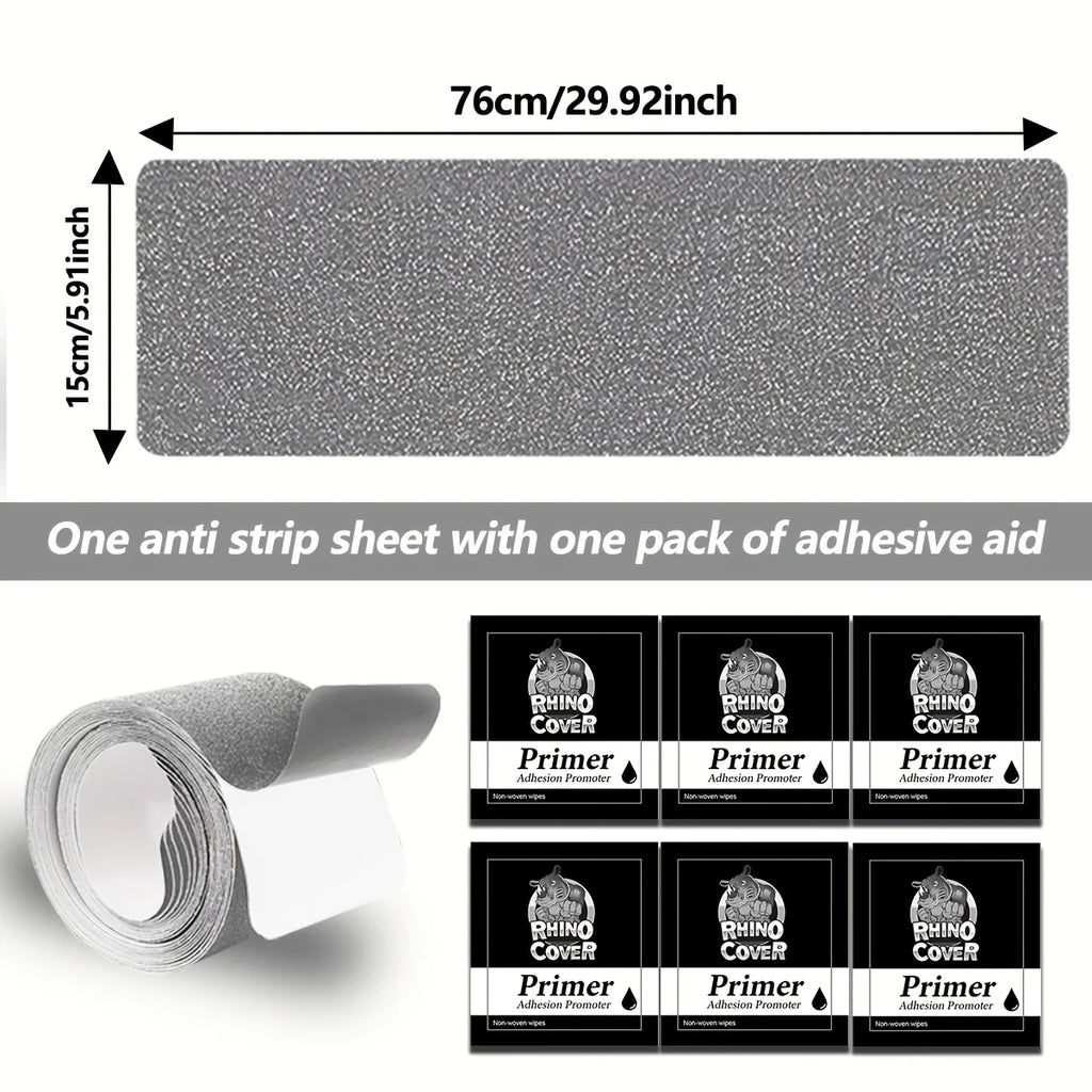 Wear-resistant Heavy Duty Anti-slip Pedal Tape Protection Non-slip Stickers for Stairs Adhesive Tape Grey Qme