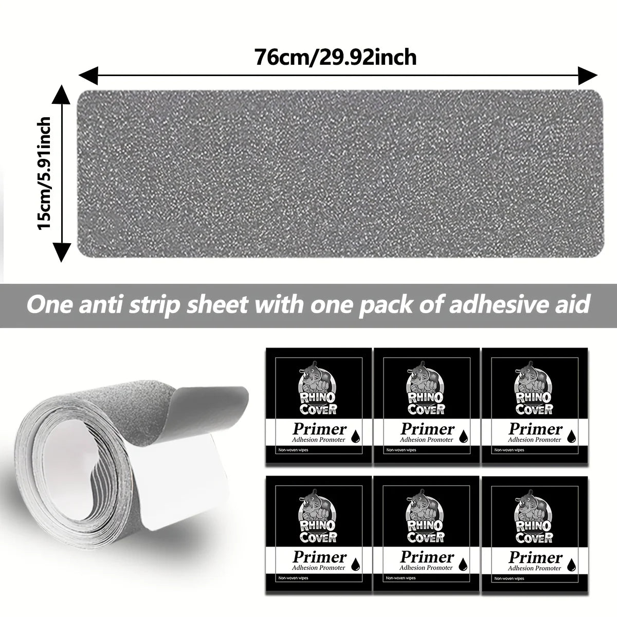 Wear-resistant Heavy Duty Anti-slip Pedal Tape Protection Non-slip Stickers for Stairs Adhesive Tape Grey Qme