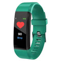 Waterproof Simple Smart Bracelet Sleep Detection Heart Rate Blood Pressure Blood Oxygen Sports Pedometer Watch For All People Qme Green