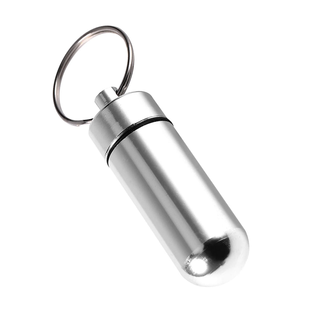 Medicine Perfume Container Travel Pill Box WaterProof Mini Keychain Tablet Storage Box Case Medicine Perfume Container Qme
