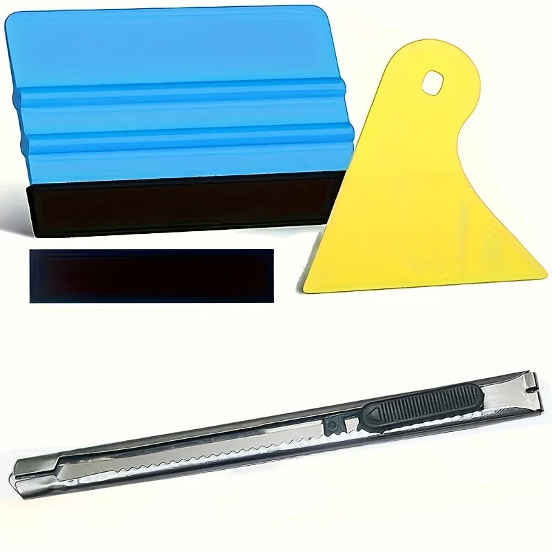 Professional Window Vehicle Wrap Film/Vehicle Wrap Tool Kit with Static Cling Ergonomic Tools,Easy Bubble-Free Installation Qme 12pcs