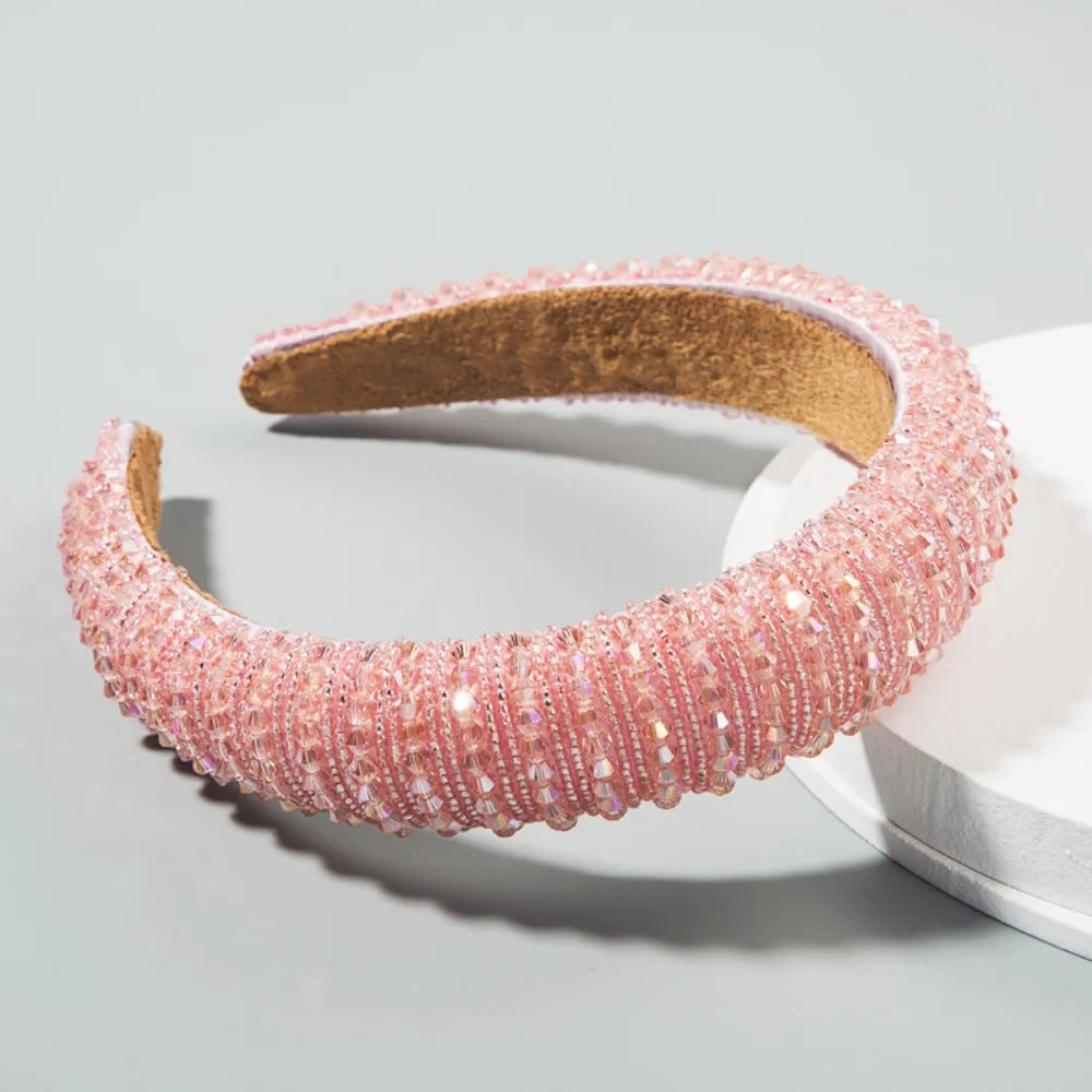 Luxury Elegant Baroque Crystal Headband Beads Blingbling Sponge Qme Style 5