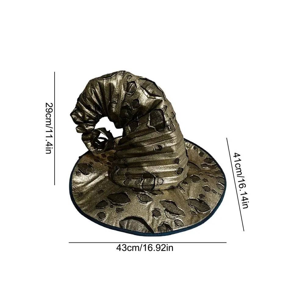 Wizard Hats Costume Women's Cosplay Hat Decor Funny Witch Large Pleat Qme Gold China Mainland