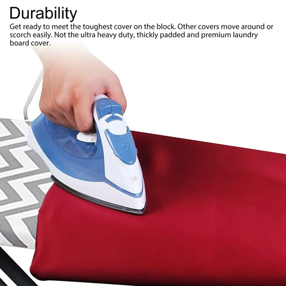 150x50cm Heavy Duty Iron Cover Elastic Edge Extra Thick Cotton Iron Cover Scorch/Stain Resistant Non Stick for Iron Accessories Qme