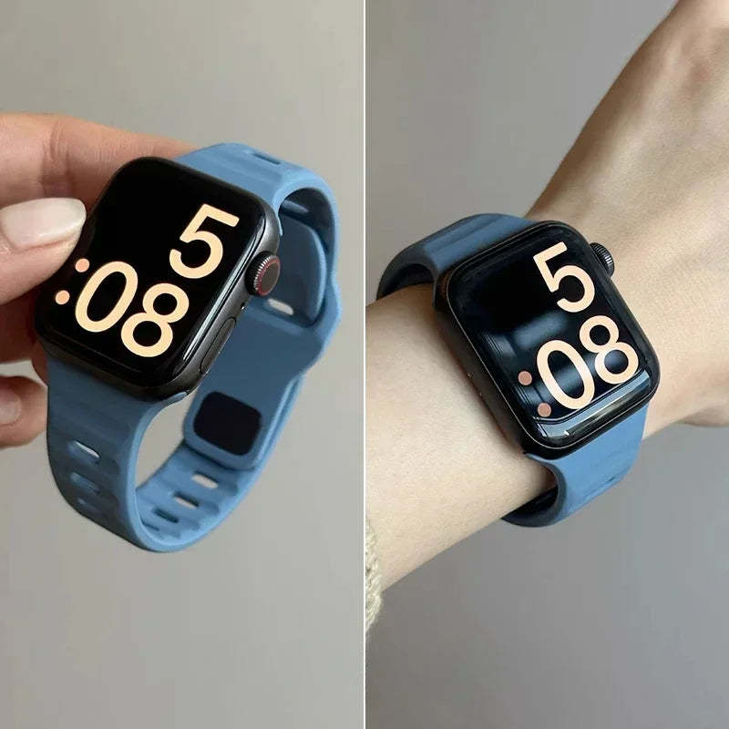 Silicone Sport Strap Apple Watch Band 41 38 Correa Bracelet Iwatch