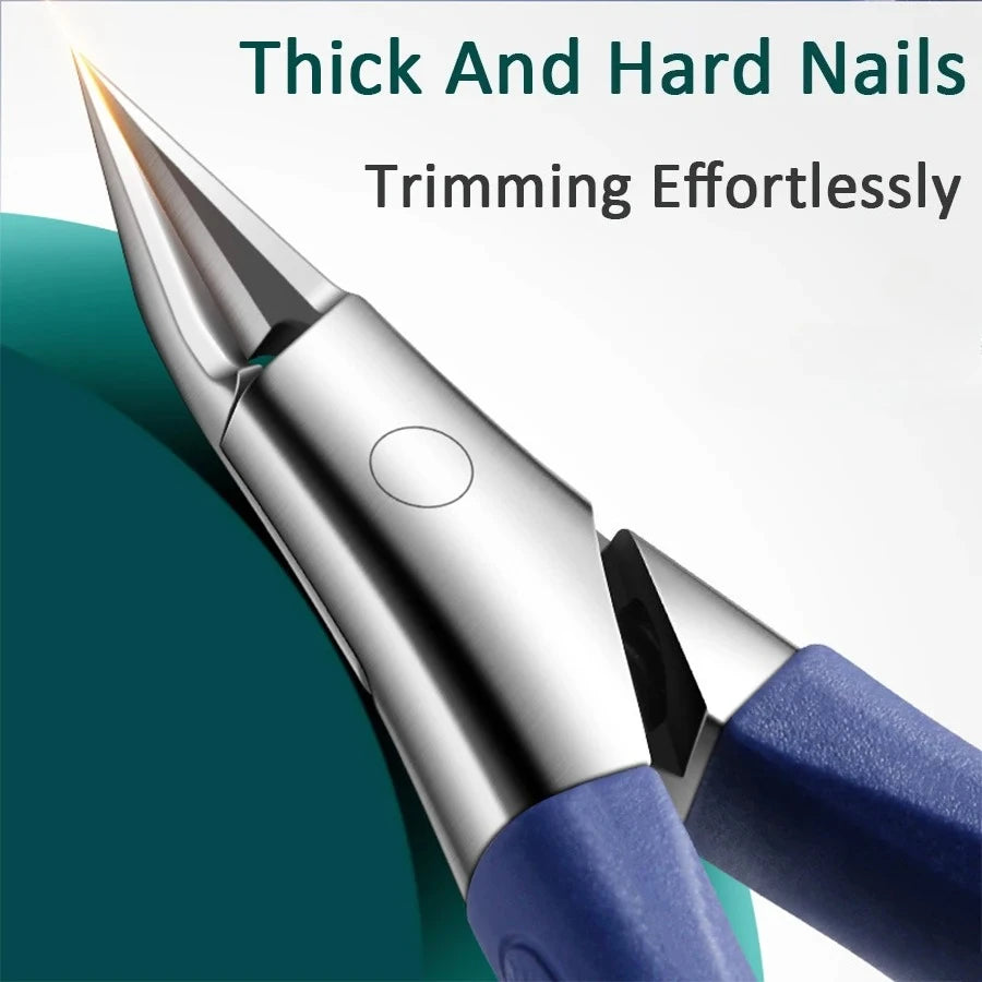 Angled Nail Clippers Ingrown Toenail Clipper Thick Nails Slant Curved Qme