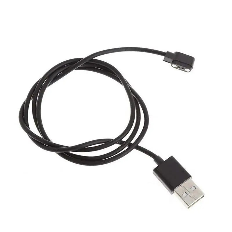 80cm USB Universal Magnetic Charger 2-pin Spacing 2.84mm For Smart Wristband Watch For Miband 6 Bracelet Smartwatch Accessories Qme black