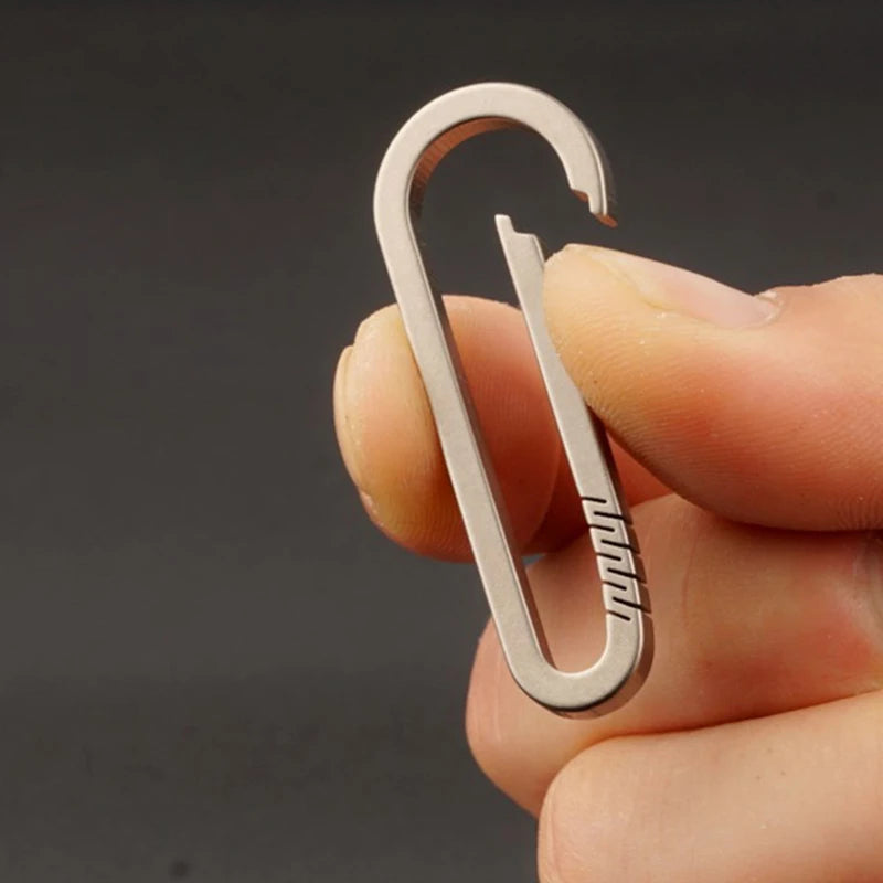 Titanium Buckles EDC Outdoor Tool Alloy Keychain Tiranium Buckle Key Qme