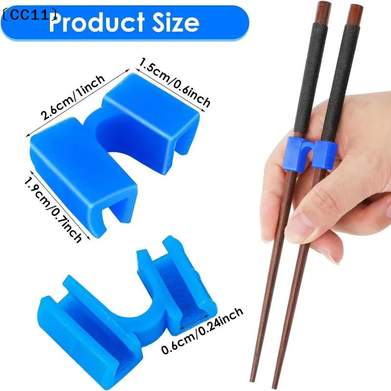 6 Reusable Chopsticks Helpers Training Adults Kids Non-slip Chopstick Qme