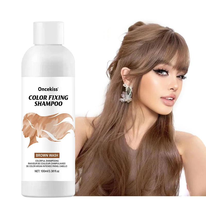 Semi-permanent Hair Coloring Shampoo Invisible Protects Fixes Qme Brown