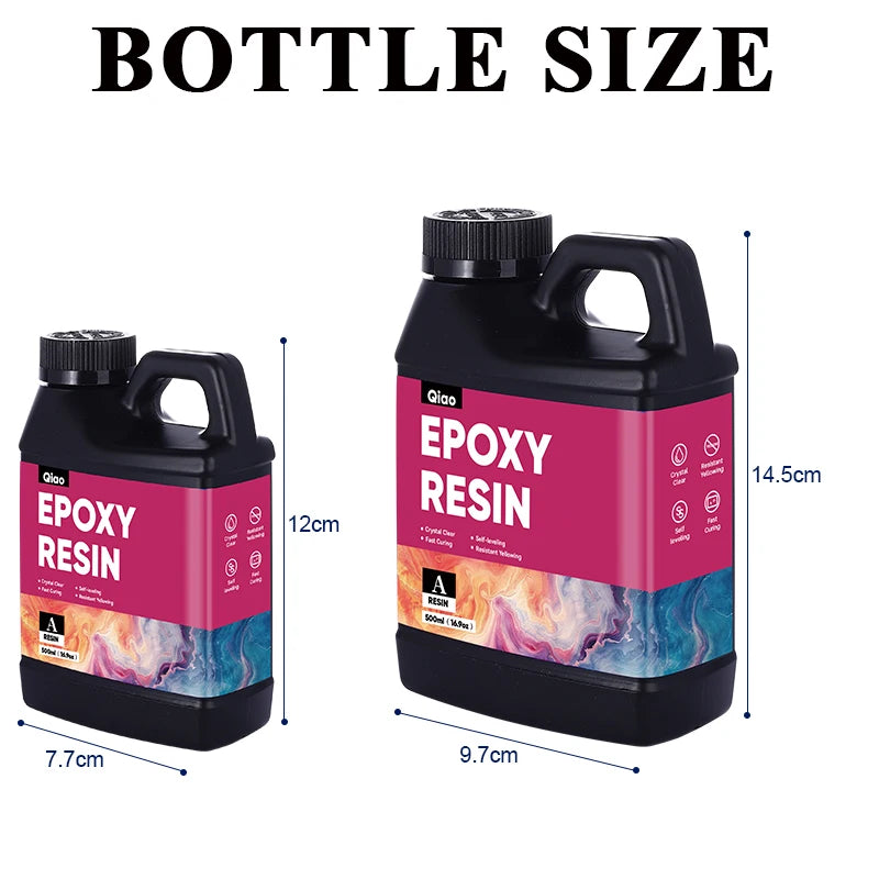 Crystal Clear Epoxy Resin Kit – Bubble-Free, Anti-Yellowing, 1:1 Easy Mix Epoxy Reisn for Resin Art, Casting & DIY Molds Qme